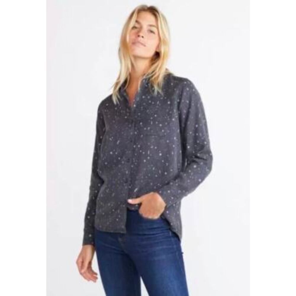 Marine Layer valley star celestial print button down shirt S